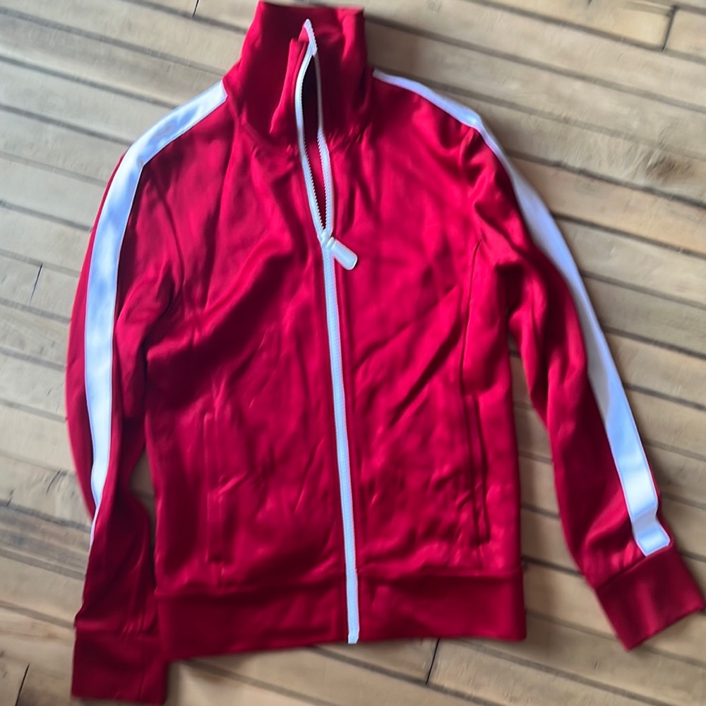 Burberry red track top